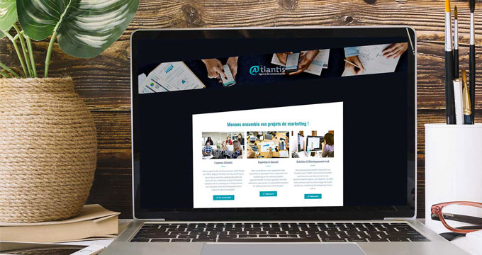 Création du site web Atlantis avec wordpress